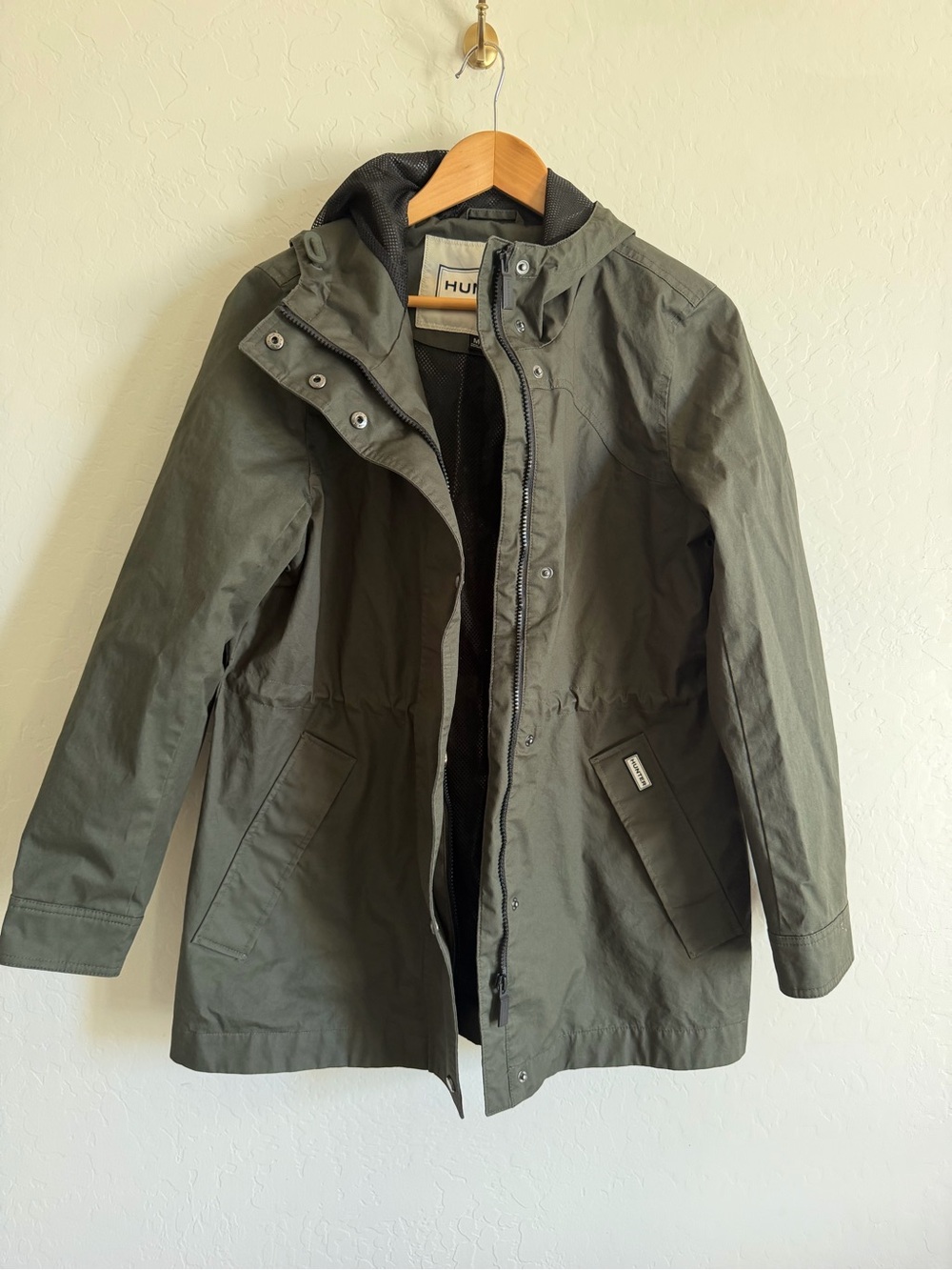HUNTER Women’s Olive Green Hooded Parka Jacket M